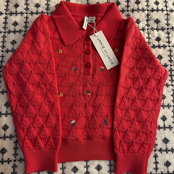 Janie & Jack - 2T Flower Sweater and Leggings Set NWT